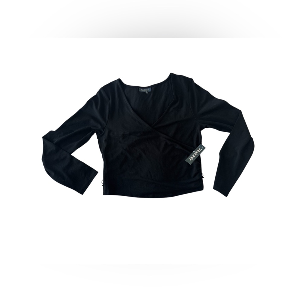 Modcloth black Cropped  Long Sleeve Top